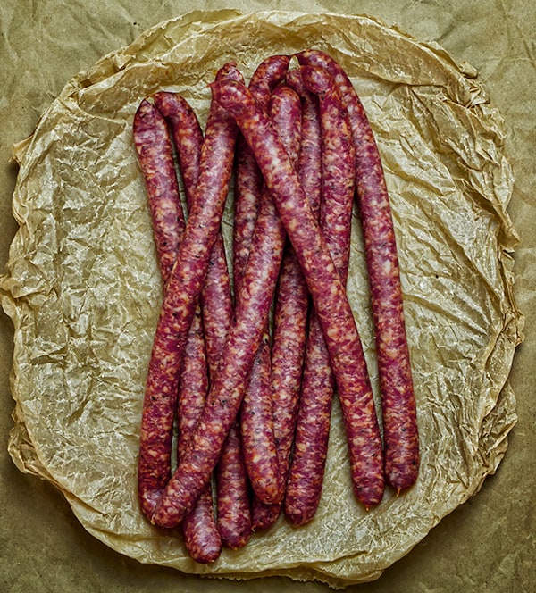 Zahlreiche Fränkische Pfefferbeißer von oben betrachtet